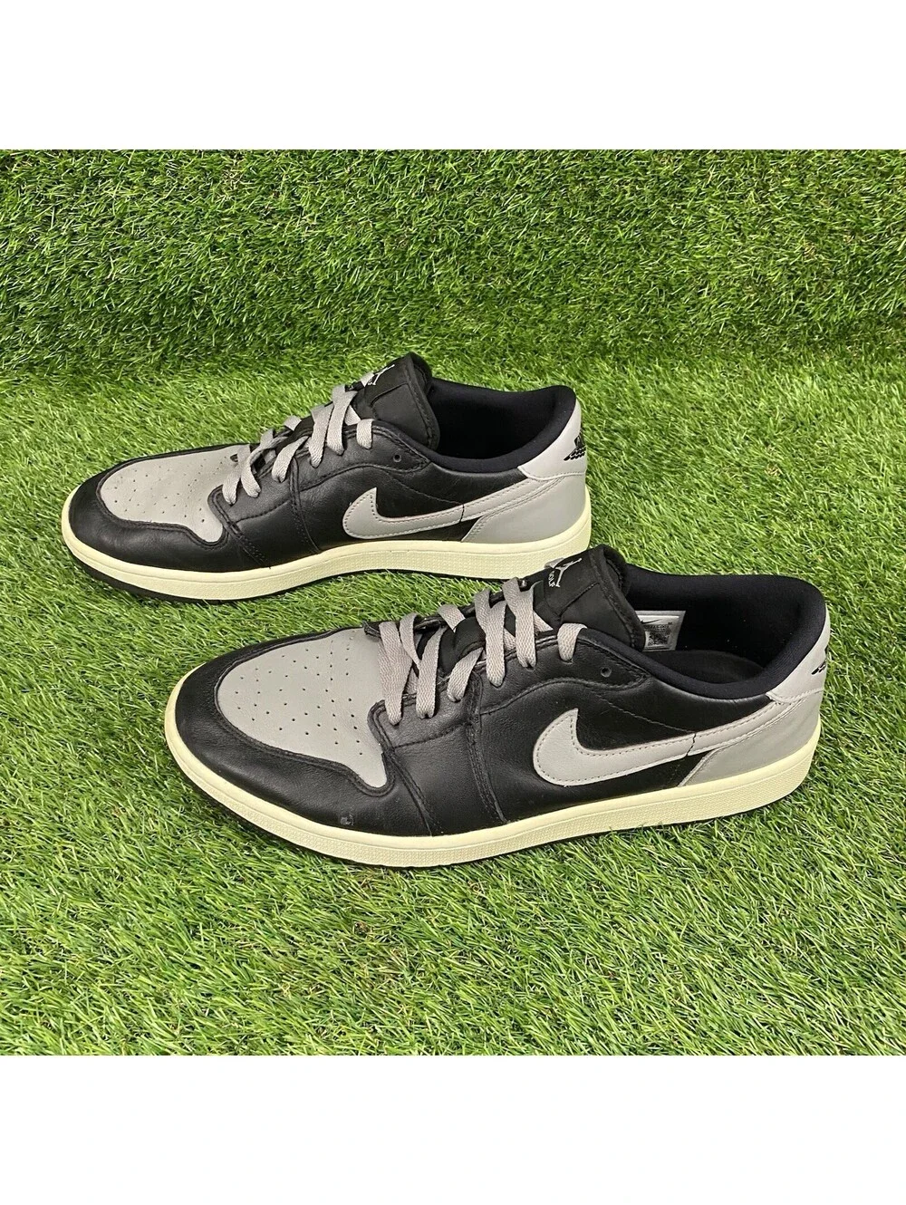 Nike Air Jordan Retro One 1 Golf Low Shadow Black Gray White Mens Size 12
